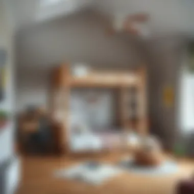 Functional Children's Room Functional children's room featuring a loft bed and storage