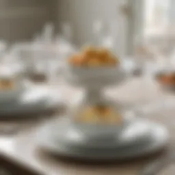 Elegant Corelle dish set on a beautifully arranged dining table