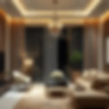 Elegant Crystal Curtains in Modern Decor Elegant crystal curtains enhancing a modern living room