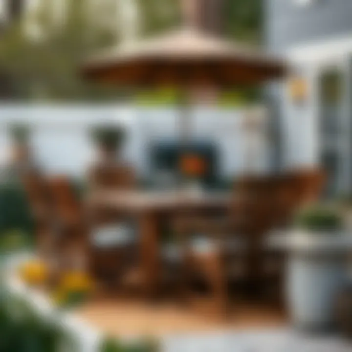 Maintenance tools and products for dark wood patio furniture care