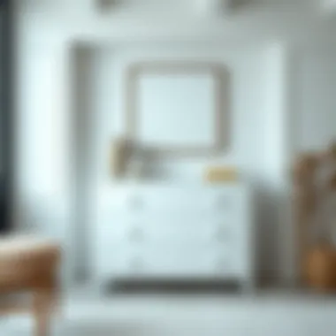 Minimalist Aesthetic of a Knobless Dresser Minimalist white dresser with smooth finish