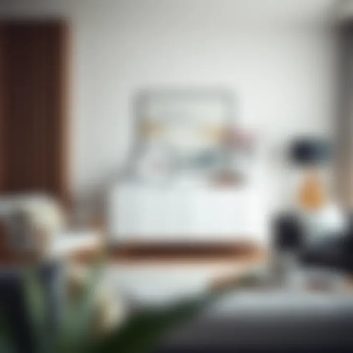 Integration of Knobless Dresser in Contemporary Interiors White dresser integrated into modern living space