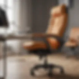 Elegant ergonomic desk chair with plush arm rests