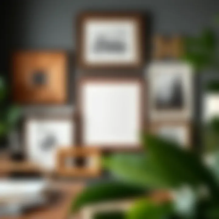 Diverse Styles for Creative Framing Artistic arrangement of different frame styles for a 36 by 36 piece