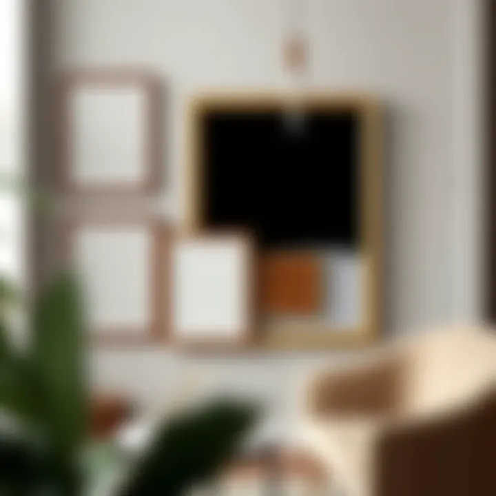 Material Choices for Custom Frames Variety of materials used in custom framing for a 36 by 36 canvas