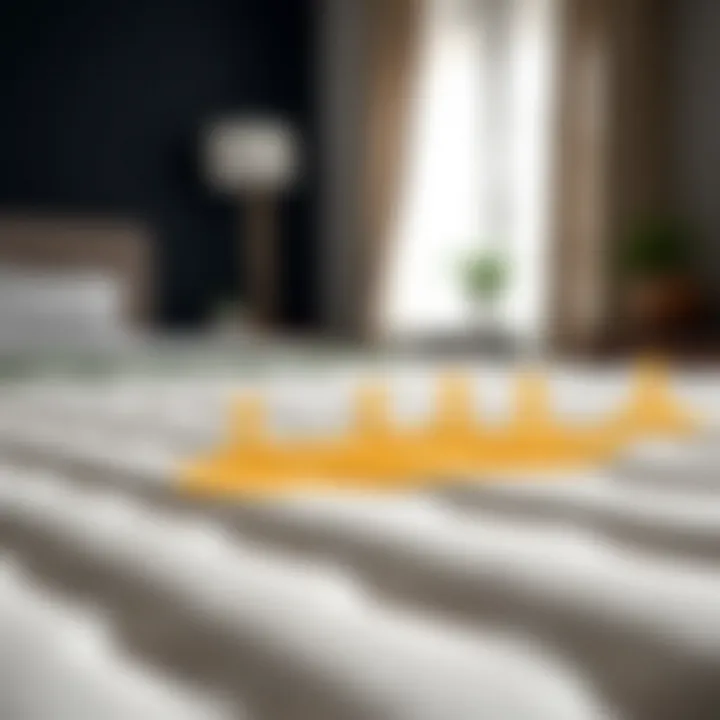 Visual representation of pressure relief points on the mattress