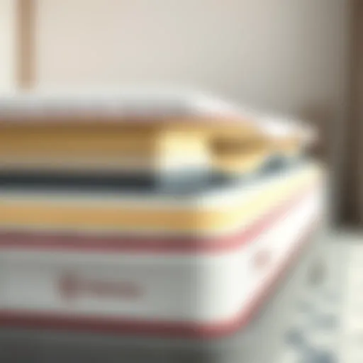 Illustration of a firm mattress with a soft top showcasing its layers