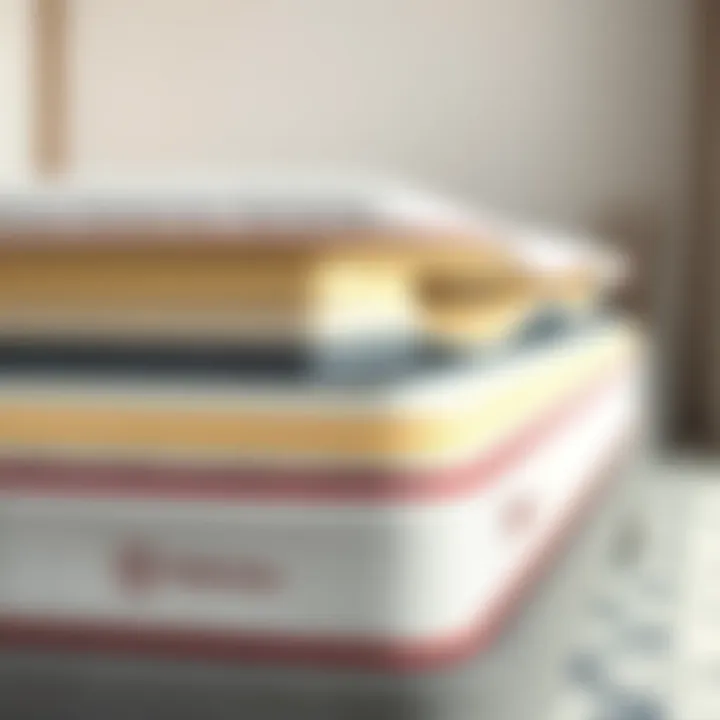 Illustration of a firm mattress with a soft top showcasing its layers