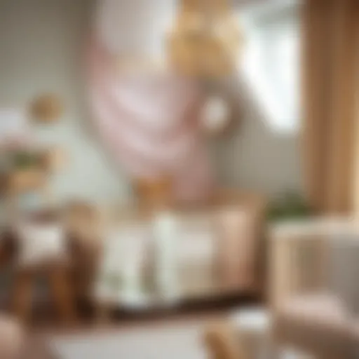 Elegant nursery decor with soft color palette