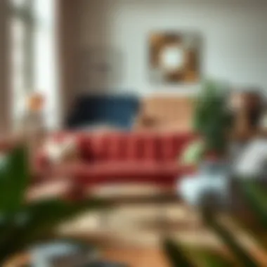 Variety of fabric loveseats showcasing different styles and colors