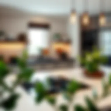 Stylish kitchen incorporating a flat top cooktop into its design