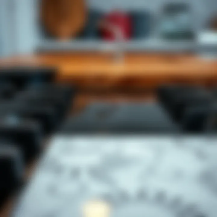 Close-up of various materials used in flat top cooktops