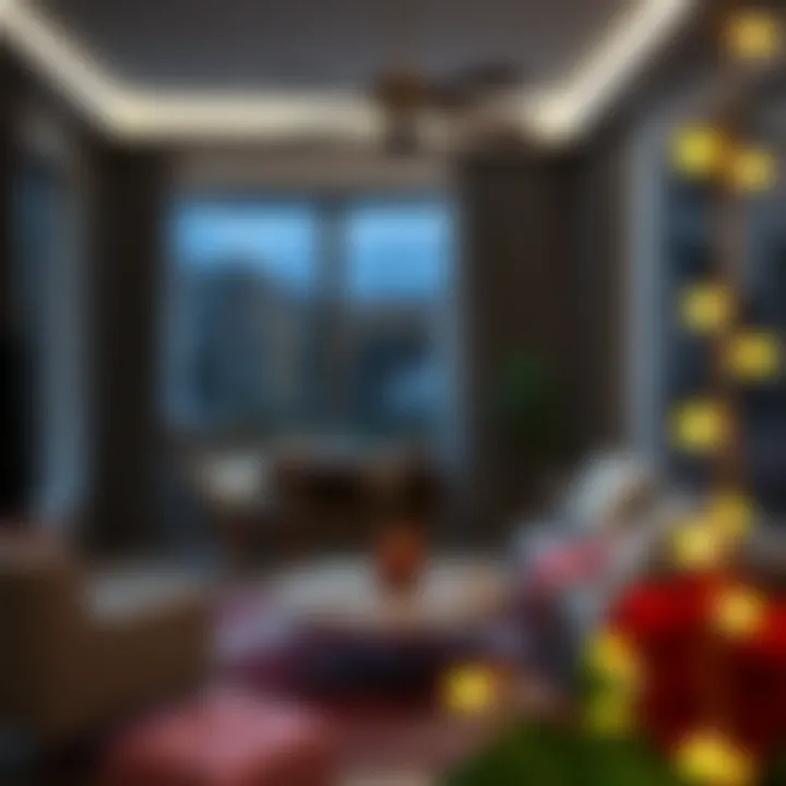 Enhancing Interior Ambiance with LED String Lights Elegant indoor setup showcasing LED string lights in a living room