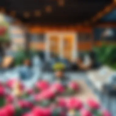 Inviting Outdoor Furniture Arrangement Cozy outdoor furniture set for relaxation