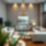 Elegant modern living room furniture arrangement