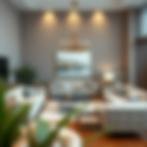 Elegant modern living room furniture arrangement