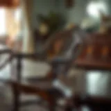 A traditional wooden chair showcasing intricate craftsmanship