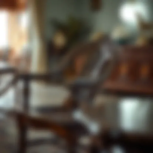 A traditional wooden chair showcasing intricate craftsmanship