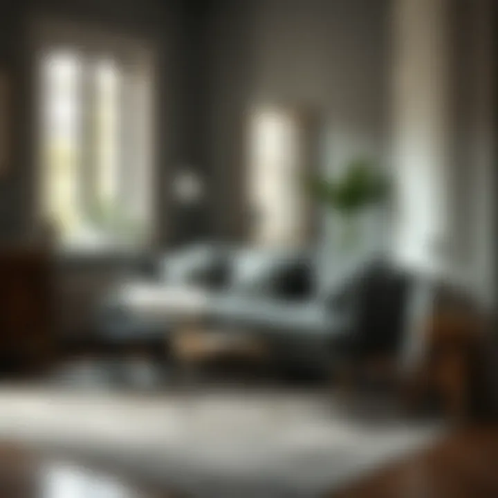 Grey Vintage Rug in a Cozy Setting Grey vintage area rug in a cozy reading nook