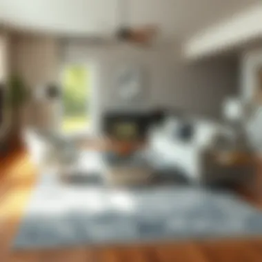 Grey Vintage Rug in Contemporary Décor Grey vintage area rug enhancing a modern living space