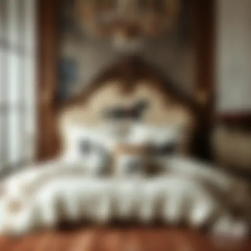 Elegant horse-themed bedding set showcasing intricate designs