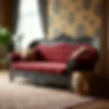 Intricate craftsmanship of a traditional Indian sofa