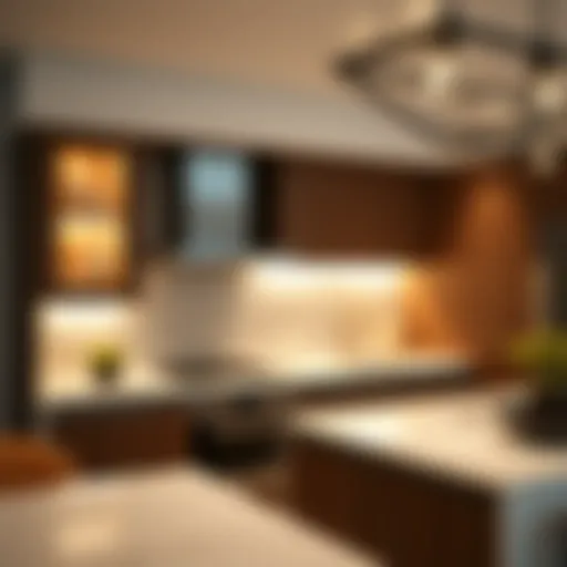 Elegant inner cabinet lighting enhancing modern kitchen design