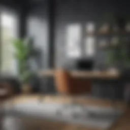 Innovative interior design showcasing a modern workspace