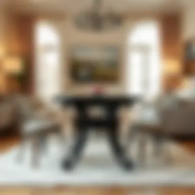 Contemporary Living Room with Iron Set Iron table and chair set in a contemporary living room