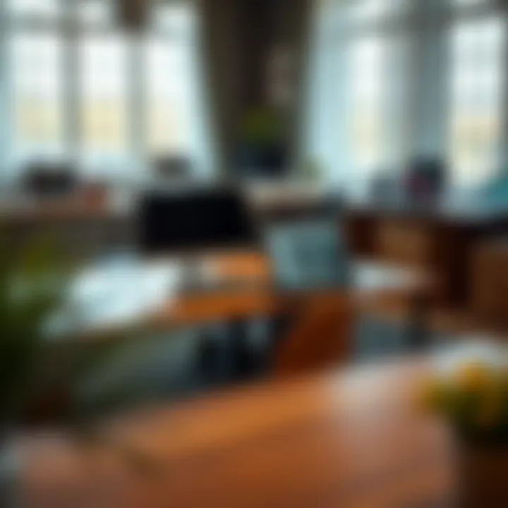 Variety of large computer desks with different keyboard tray designs