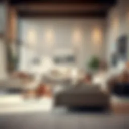 Elegant arrangement of large living room set showcasing modern design