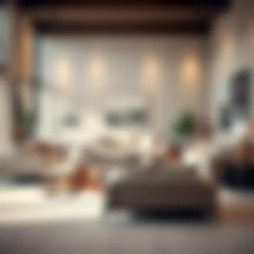 Elegant arrangement of large living room set showcasing modern design