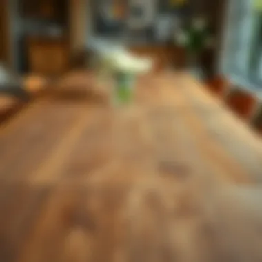 Exquisite large white oak dining table showcasing natural grain patterns