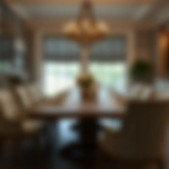 Large white oak dining table set for a festive gathering