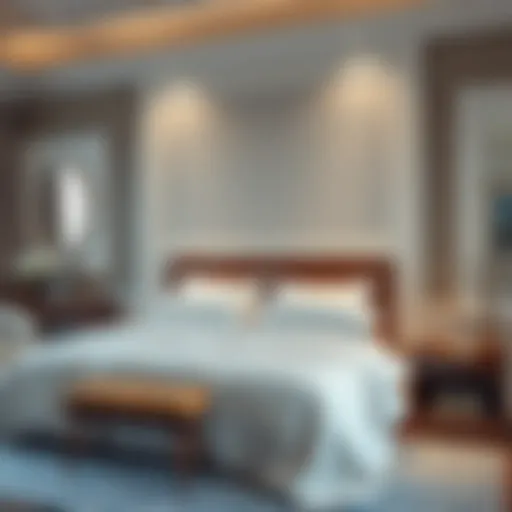 Luxurious bedroom featuring 400 thread count fitted sheets