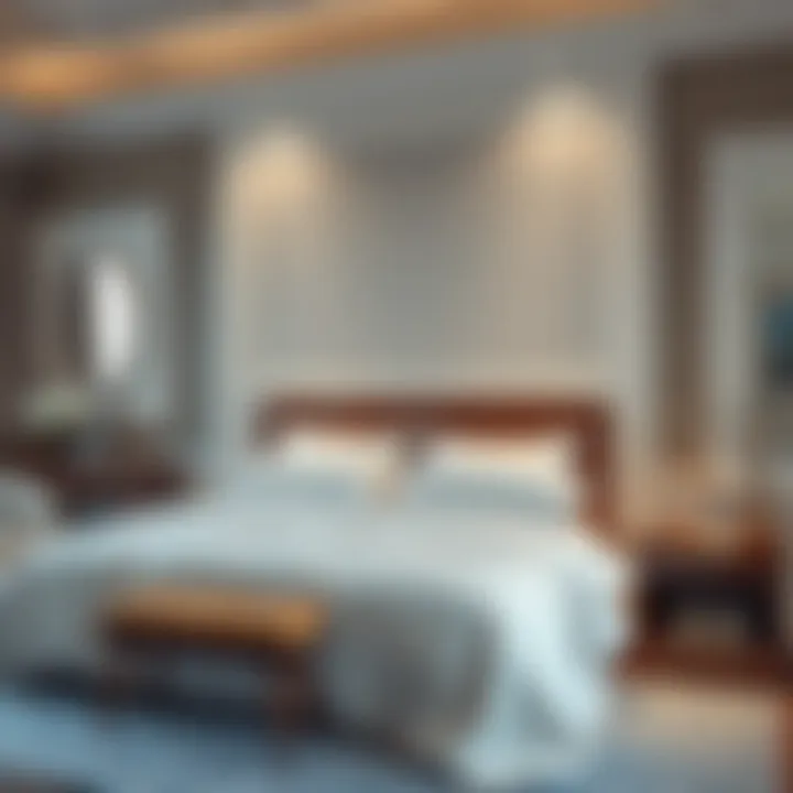 Luxurious bedroom featuring 400 thread count fitted sheets