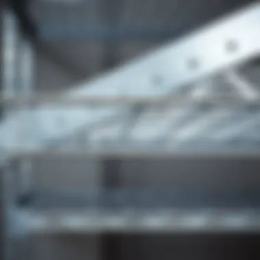 Durable Material Characteristics of Metal Shelving Close-up of metal shelving material showcasing quality and durability