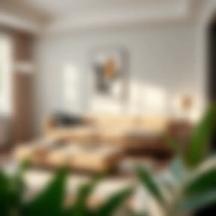 Contemporary Elegance: Sofa Bed Integration Stylish modern sofa bed in a contemporary living room setting