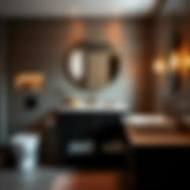 Narrow vanity top installation in a compact space