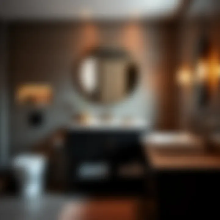 Narrow vanity top installation in a compact space