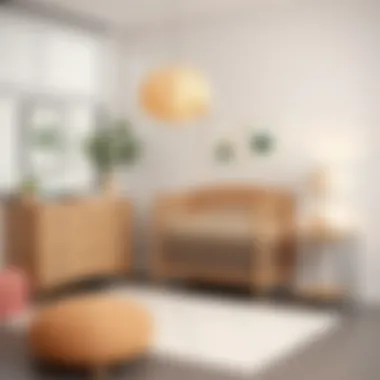 Modern Nursery Set Design A beautifully designed nursery set showcasing modern aesthetics