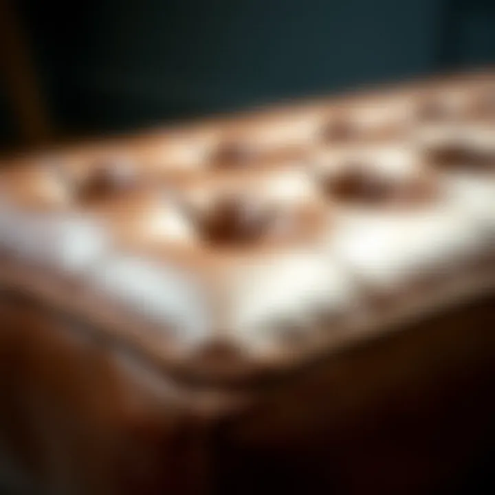 Intricate Leather Texture on Ottoman Close-up of intricate leather texture on an Ottoman piece