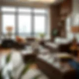 Luxurious Ottoman leather furniture in a modern living room setting