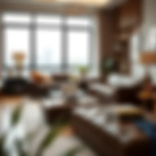 Luxurious Ottoman Leather in Modern Living Room Luxurious Ottoman leather furniture in a modern living room setting