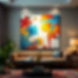 Vibrant canvas showcasing abstract painting techniques