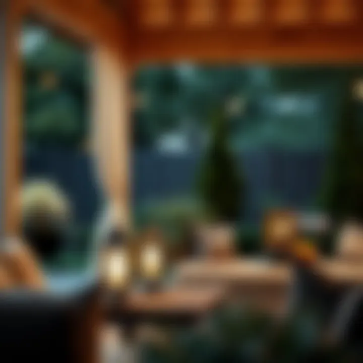 Creating a Cozy Outdoor Retreat with Strategic Lighting Cozy outdoor space featuring strategic lamp placement