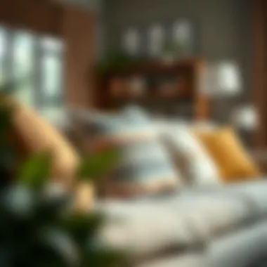 Customizable cushion covers displayed