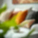 Elegant sofa cushion covers in various textures