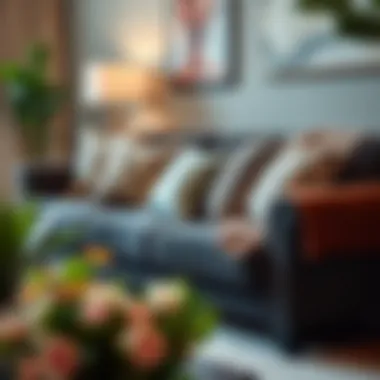 A well-maintained couch with new cushion covers