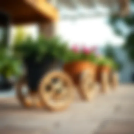 Durable Wheels for Outdoor Use Durable wheels suitable for outdoor plant caddies